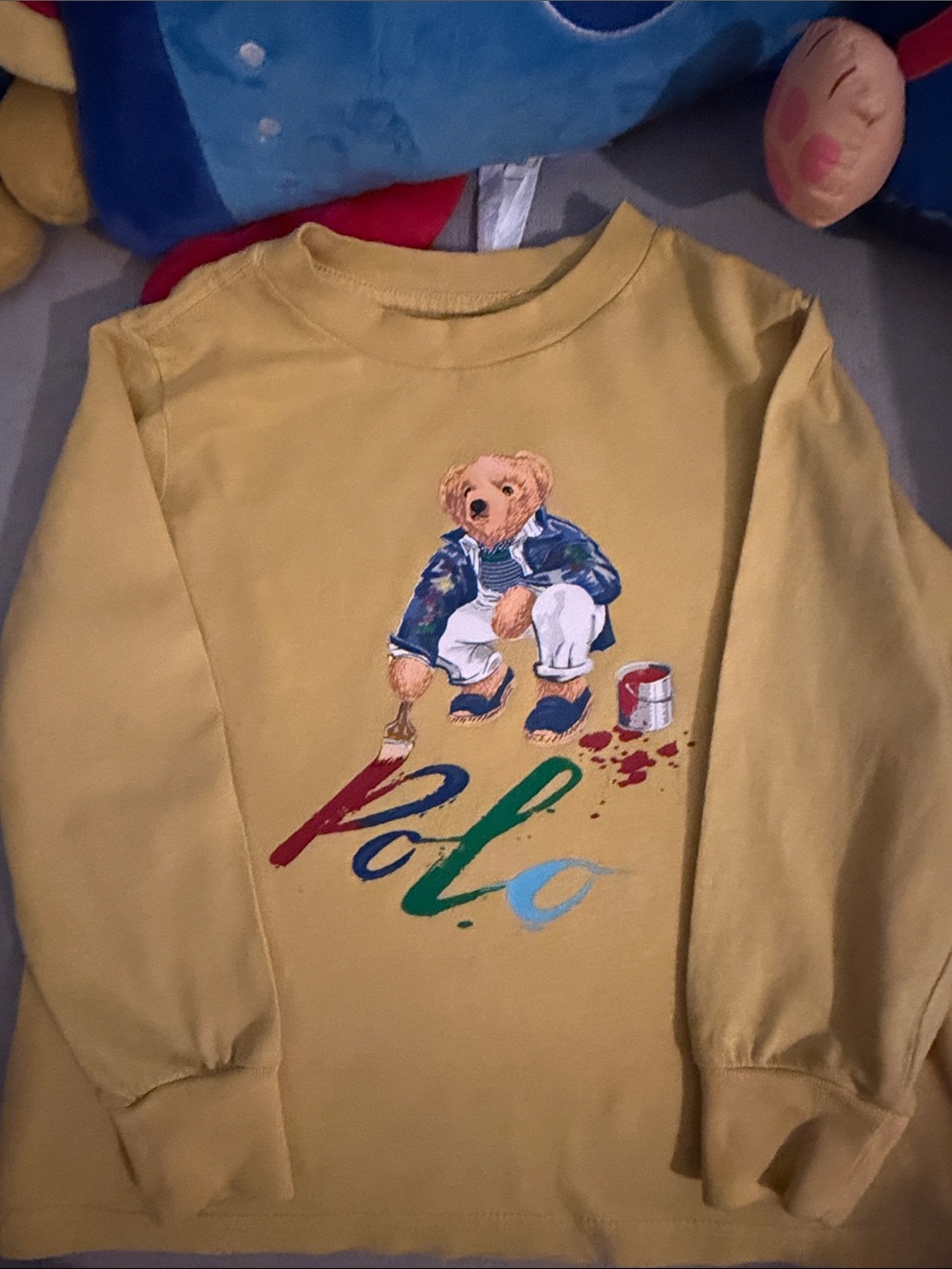 Polo by Ralph Lauren Mustard Bear Painter Graphic